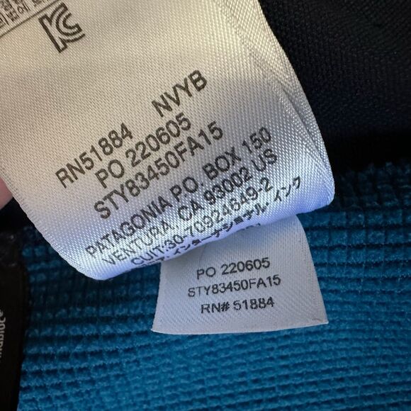 PATAGONIA Adze Hybrid Jacket Navy Blue Polartec Full Zip Stretch Outdoor - Picture 12 of 14